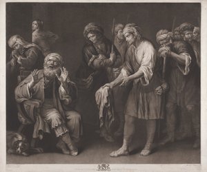Os Irmãos de José mostrando o seu casaco ensanguentado