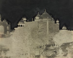 Taj Mahal, Vista Traseira da Casa de Repouso, com Figura