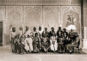 Os homens da Corte de Ram Singh III, Maharaja de Jaipur