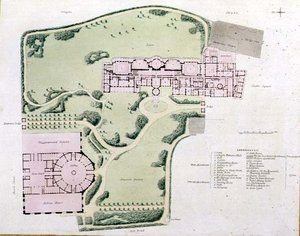O Plano do Pavilhão Real como completado por Nash em 1822 de 