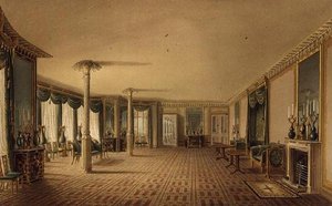 A Sala de Desenho Sul ou Galeria de Banquetes das Vistas do Pavilhão Real, Brighton de John Nash de John Nash