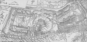 Nordens Vista do Castelo de Windsor, 1607. 1895 de John Norden