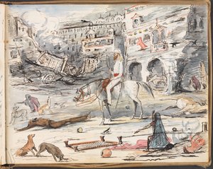 Kotah após o assalto, uma das barricadas da rua Conheço o Romance of War de John North Crealock