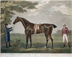 O diamante do cavalo de corrida, c.1799