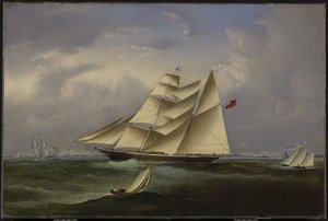 A noiva do oceano saindo do porto de Halifax, 1854 de John OBrien