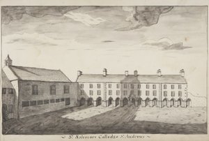 St Andrews Delineado - St Salvators Colledge St Andrews (caneta e papel) de John Oliphant