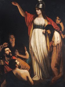 Boadicea arengando os bretões