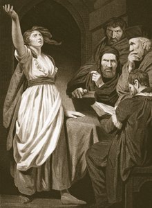 Joan of Arc, declarando sua missão, gravada por T. Holloway, ilustração de "The History of England", de David Hume, pub. por R. Bowyer, Londres, 1812 de John Opie