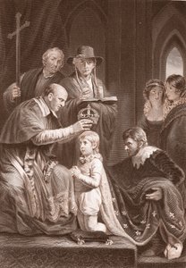 A coroação de Henrique VI, gravada por AH Payne de John Opie