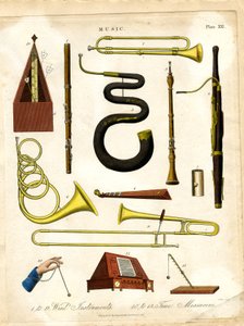 Instrumentos de sopro e medidores de tempo para música de John Pass