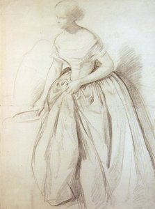 Esboço para uma dama de honra para o casamento da Rainha Vic de John Phillip