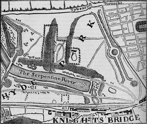 Mapa de Hyde Park, Londres, 1748 1878