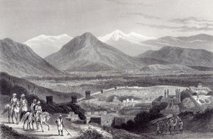 Cabul do Bala Hissar, gravado por J. Stephenson, c.1870