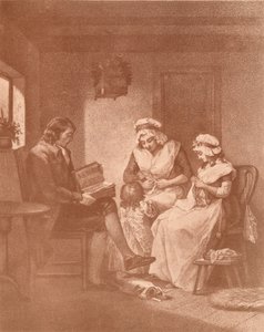 Felicidade doméstica, Laetitia com seus pais, 1789 de John Raphael Smith