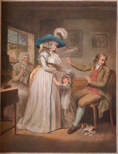O Pai Virtuoso. Laetitia esforça-se em vão pelos pais para reconciliar seus pais, 1789 de John Raphael Smith
