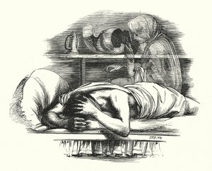O Fantasma de Lucrécia (gravura) de John Reinhard Weguelin