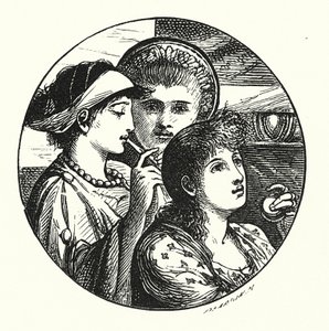 Os Menestréis (gravura) de John Reinhard Weguelin