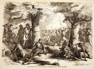 Batalha de Oriskany, estado de Nova York, pub. 1867 de John Reuben Chapin