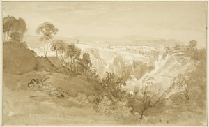 Clifton de Leigh Woods (lápis e aguarela sobre papel)