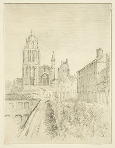 Igreja Redcliffe e parte de Alfred Wharf (desenho, aguarela)