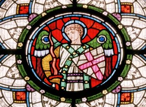 Denstone, Clayton & Bell, John Richard Clayton (1827-1913), Anjo com escudo, c.1861