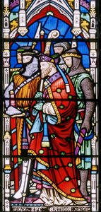 Detalhe da Coroação de Henrique III, 1860 (vitral) de John Richard Clayton