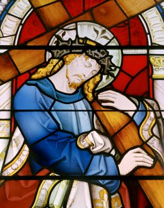 Dolgellau, St Mary, Clayton e Bell, John Richard Clayton (1827-1913), Cristo carregando a cruz, 1864 de John Richard Clayton