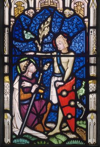 Janela com dois santos do sexo masculino, c.1860 (vitral)