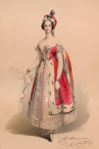Convidado em traje para a rainha Victorias Bal Costumé, 12 de maio de 1842, 1843.