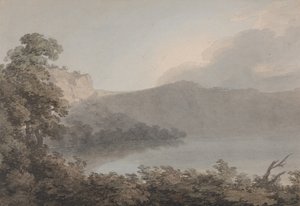 Lago de Vico entre Roma e Florença de John Robert Cozens