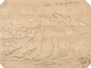 Lago no topo do Monte Cenis de John Robert Cozens
