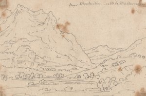 Perto de Montmilian, estrada de Malterverne de John Robert Cozens
