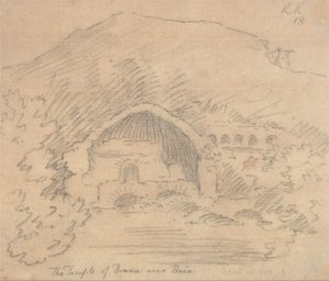 O Templo de Diana perto de Baia de John Robert Cozens