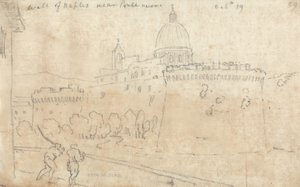 A Muralha de Nápoles perto de Ponte Nuovo de John Robert Cozens