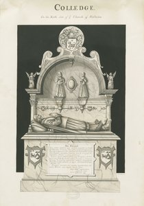 Colwich - Tumba de Robert Wolseley: desenho em sépia, sd [c 1837]