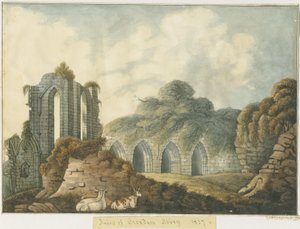 Abadia de Croxden: pintura a aguarela de John Robert Fernyhough