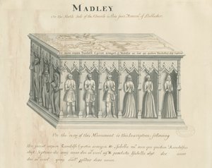 Igreja Madeley - Monumento a Randolf Egerton: desenho com caneta e tinta lavada, nd [19 cêntimos] (desenho) de John Robert Fernyhough