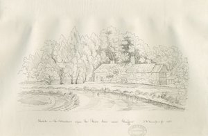Stafford - River Sow: desenho a bico de pena de John Robert Fernyhough