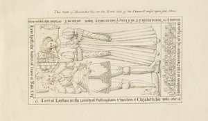 Igreja Standon - Tumba de Francis Rose: desenho a pena, sd [séc. XIX] de John Robert Fernyhough
