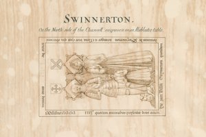 Igreja Swynnerton - Monumento a William Swynnerton: desenho com caneta e tinta, nd [19 cêntimos] (desenho) de John Robert Fernyhough