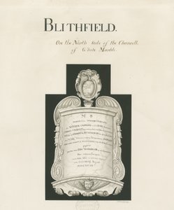 Mesa em Blithfield Church - Mary Crawley : sepia wash, nd [?19 cent] (desenho) de John Robert Fernyhough
