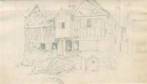 Uttoxeter Town - [Ale Warehouse]: desenho a lápis, nd [?mid 19th cent] (desenho) de John Robert Fernyhough