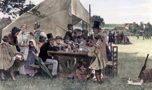 Uma partida de críquete no país, Sussex, 1878.