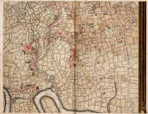 Mapa de Bow, Stratford, Blackwall e Plaistow de John Rocque