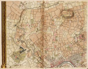 Mapa de Greenford, Osterley, Ealing e Kew de John Rocque