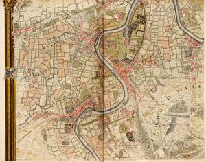 Mapa de Hounslow, Twickenham e Richmond de John Rocque