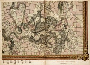 Mapa de Mottingham, Bromley e Chislehurst de John Rocque