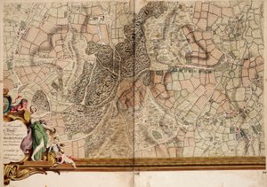 Mapa de Streatham, Croydon e Sydenham de John Rocque