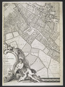 Plano de Londres, Parte dos campos de bloqueio,  Um plano das cidades de Londres e Westminster, e bairro de Southwark; : com os edifícios contíguos; De uma pesquisa real, / tirada por JOHN ROCQUE, Land-Surveyor, e gravada por John Pine,  John Rocque de John Rocque