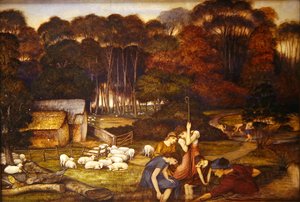 Outono, c.1879 (aguarela sobre papel) de John Roddam Spencer Stanhope